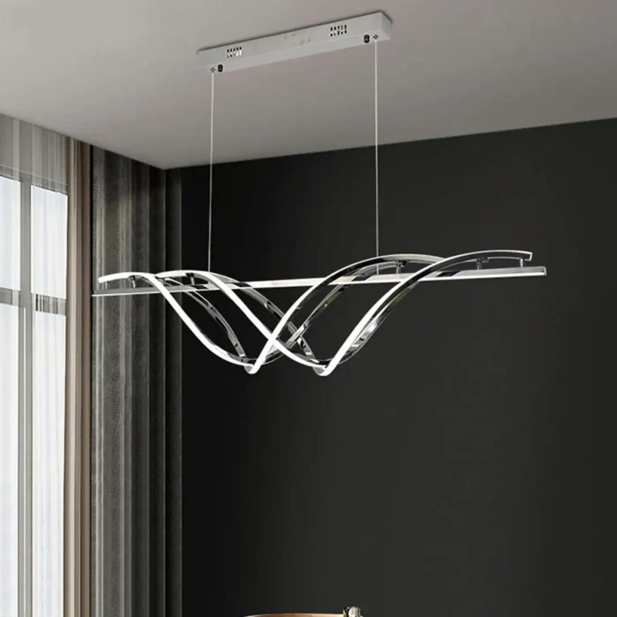 Suspension Ondulée en Métal – Zélane