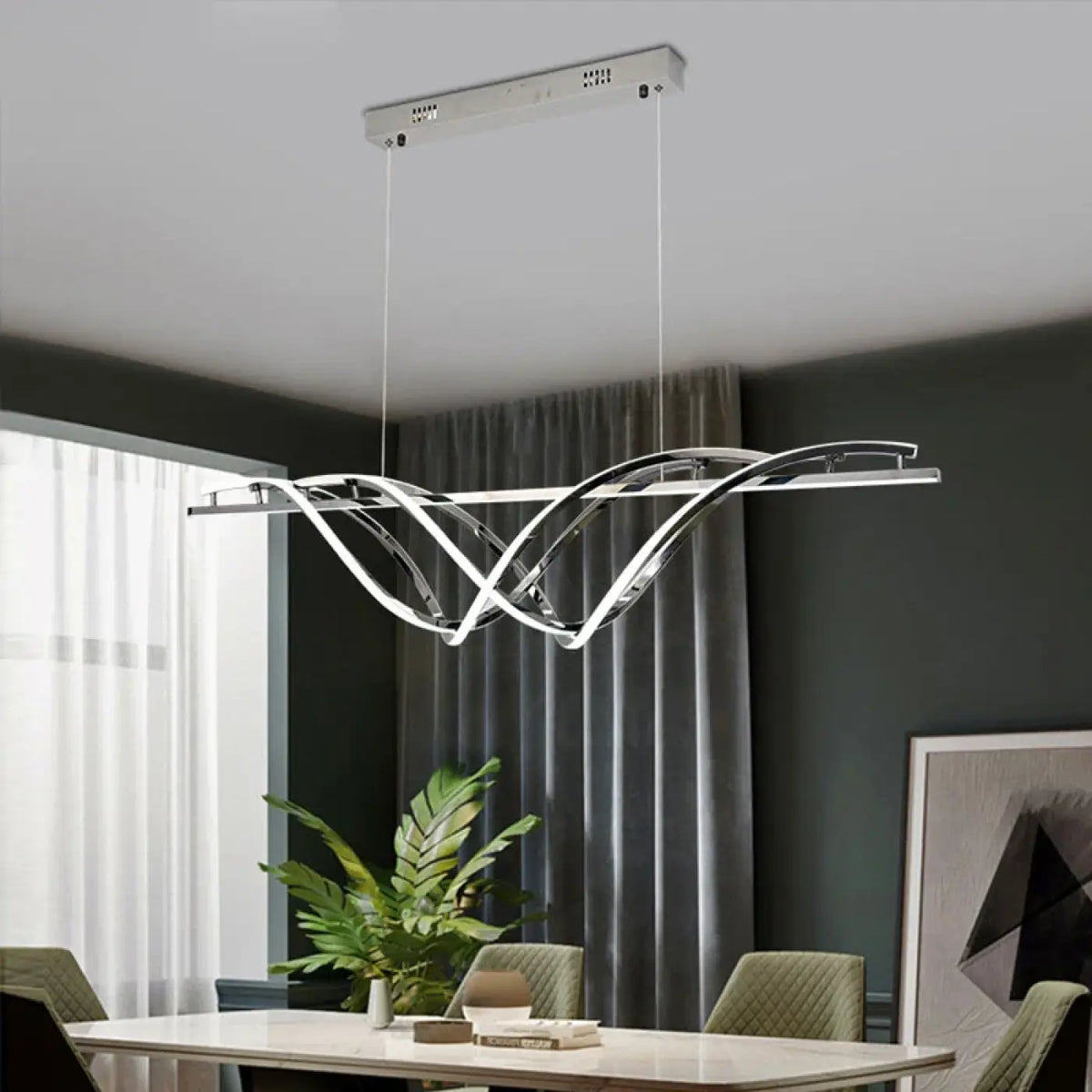 Suspension Ondulée en Métal – Zélane