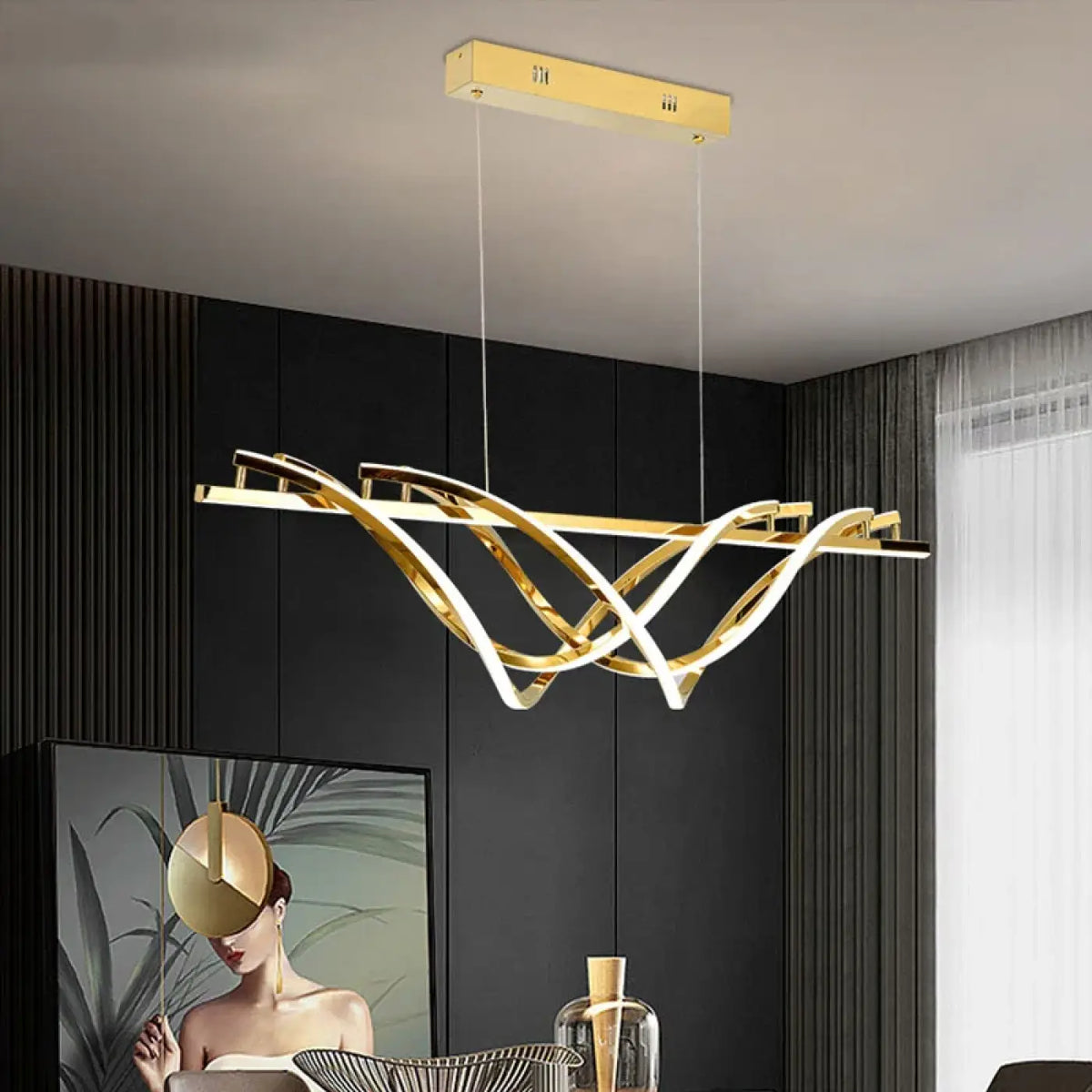 Suspension Ondulée en Métal – Zélane