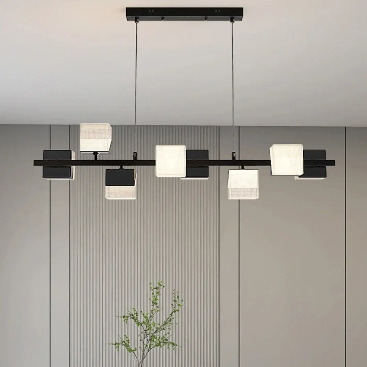 Suspension Rectangulaire à Abat-jour Géométriques – Zolo