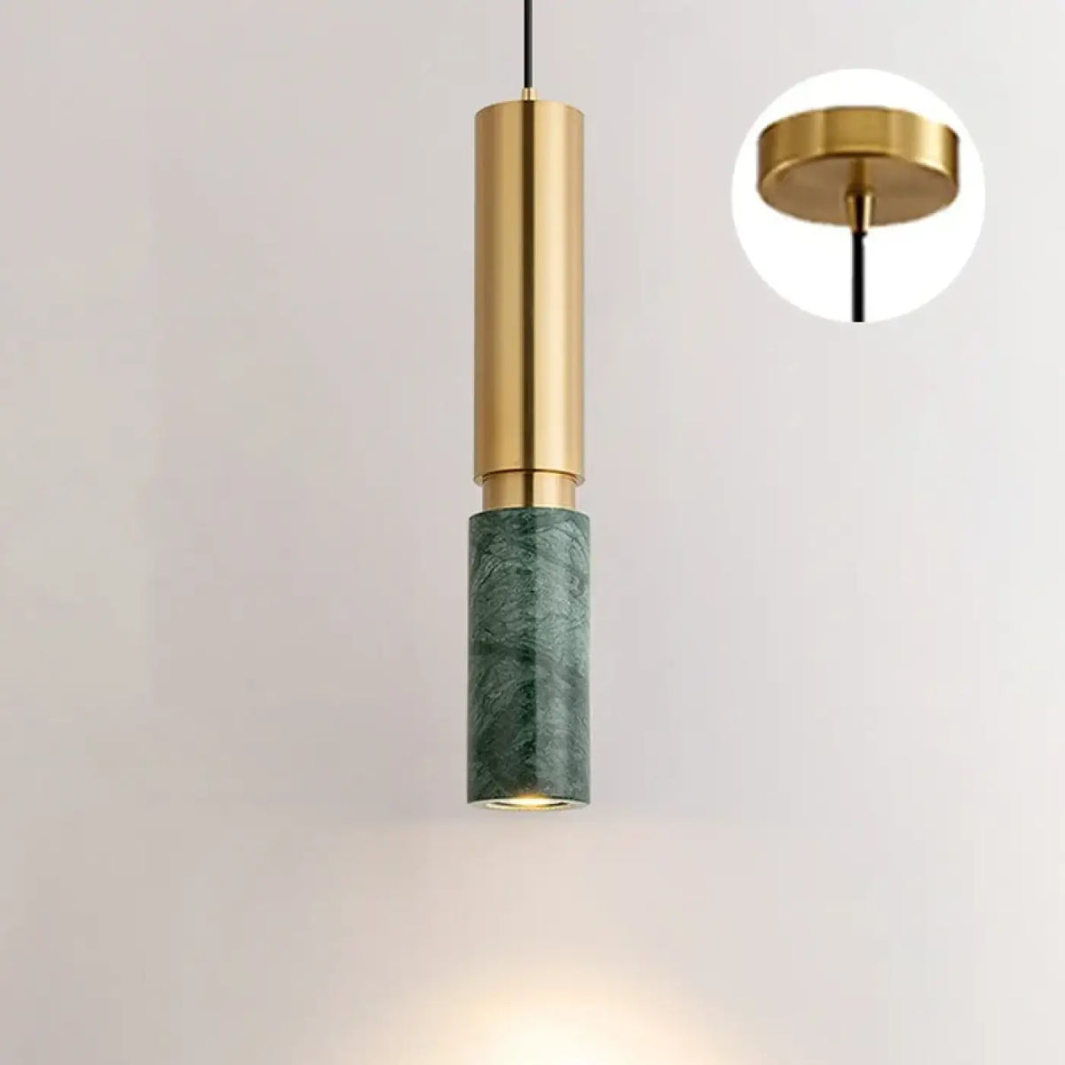 Suspension Moderne Tube Doré et Marbre – Korine