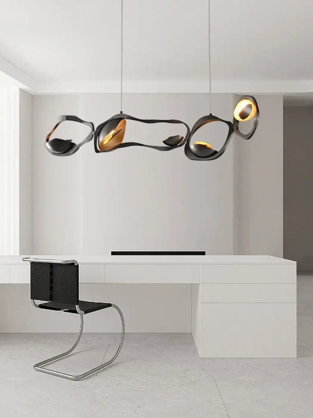 Suspension Noire Design Sculpturale – Sodane