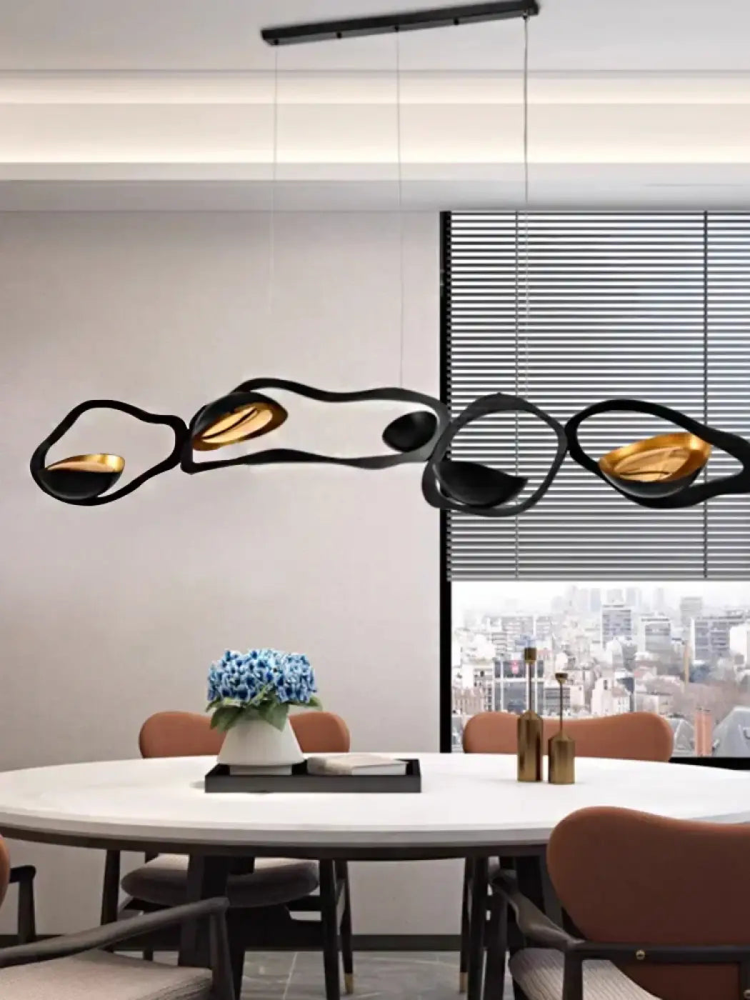 Suspension Noire Design Sculpturale – Sodane