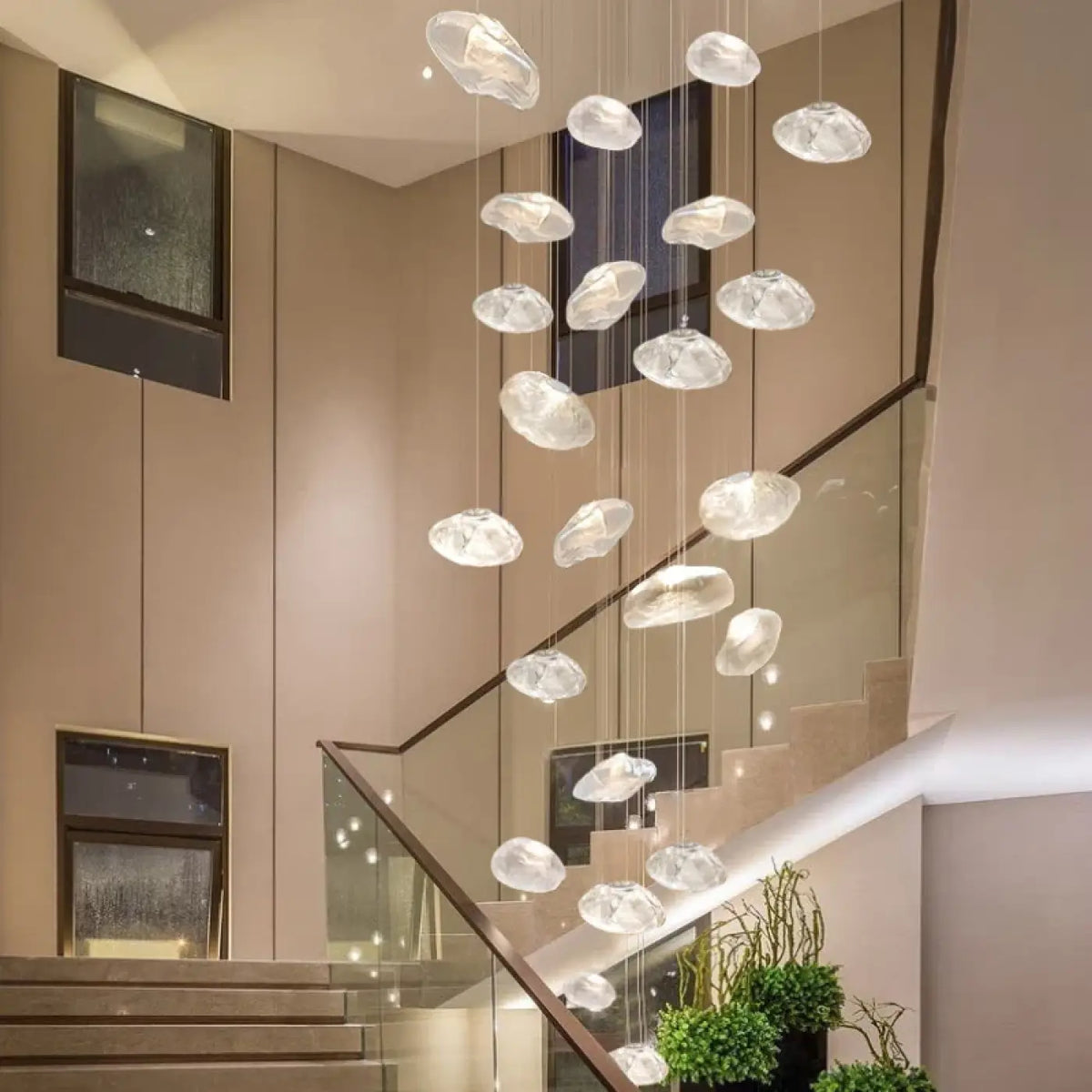 Suspension Nuage en Verre Sculptural – Simane