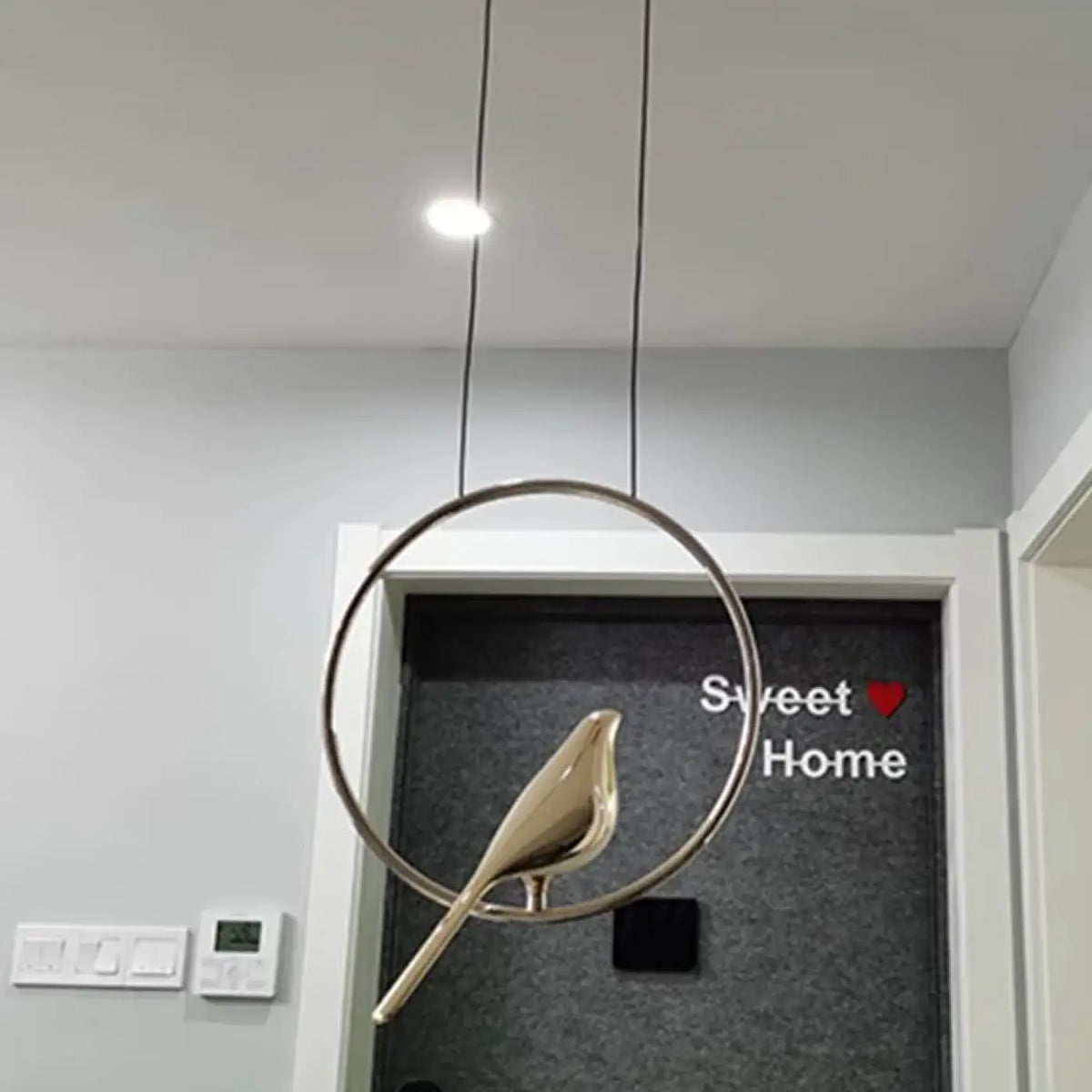 Suspension Cercle Doré aux Oiseaux – Fasa