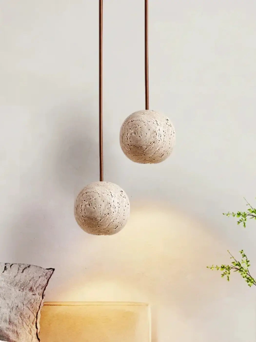 Suspension Organique Sphères Effet Pierre – Jadette