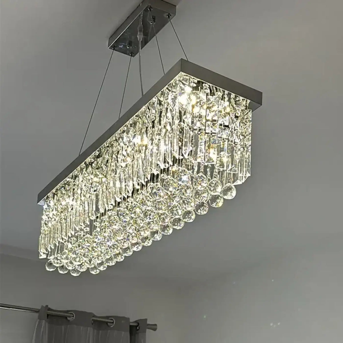 Suspension Rectangulaire en Cristal – Ramane