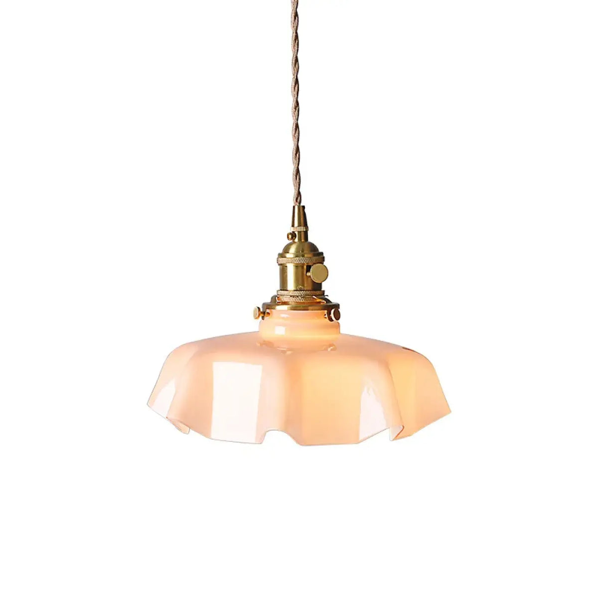 Suspension Rétro en Verre Ondulé et Laiton – Breline