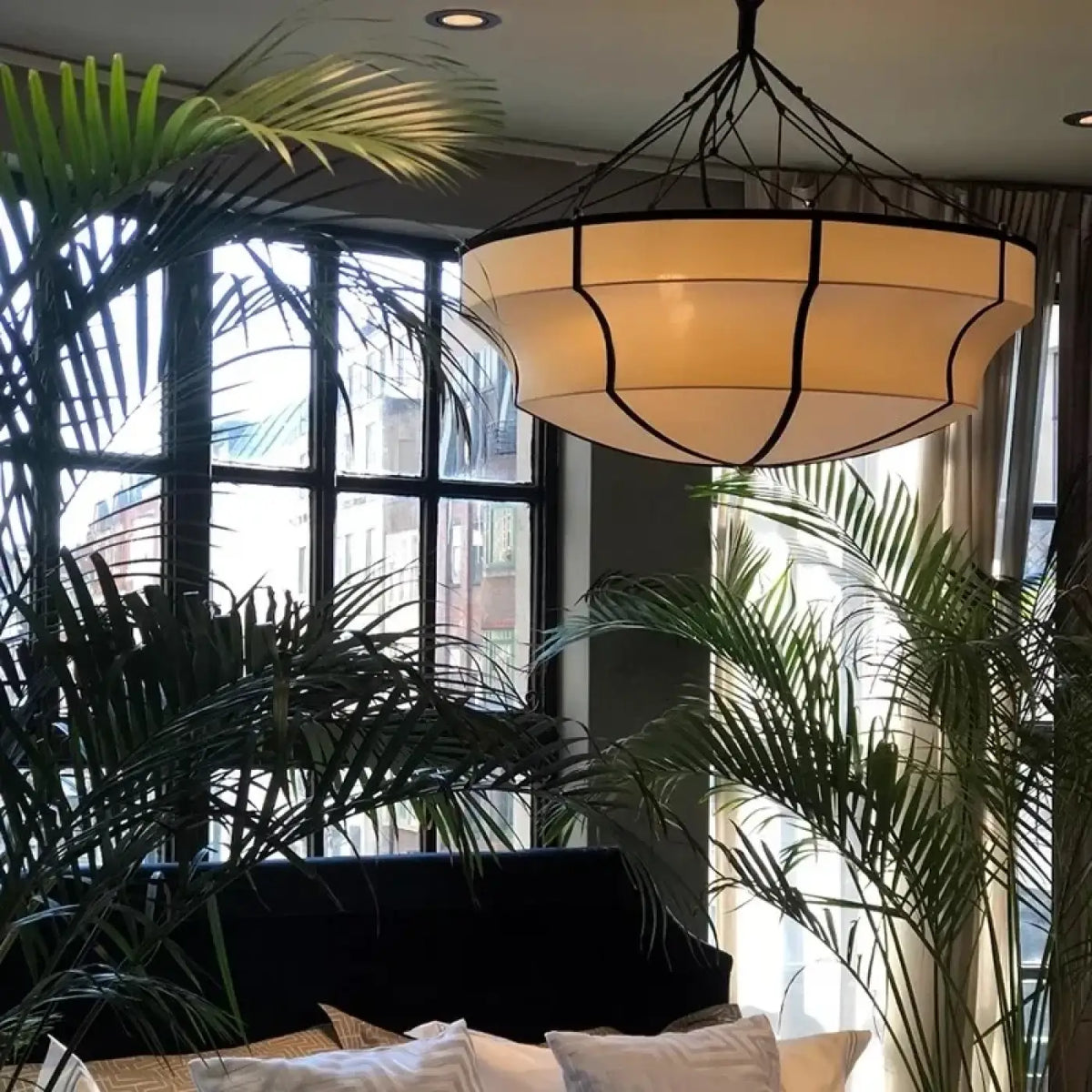 Suspension Ronde Noir et Blanc – Rono