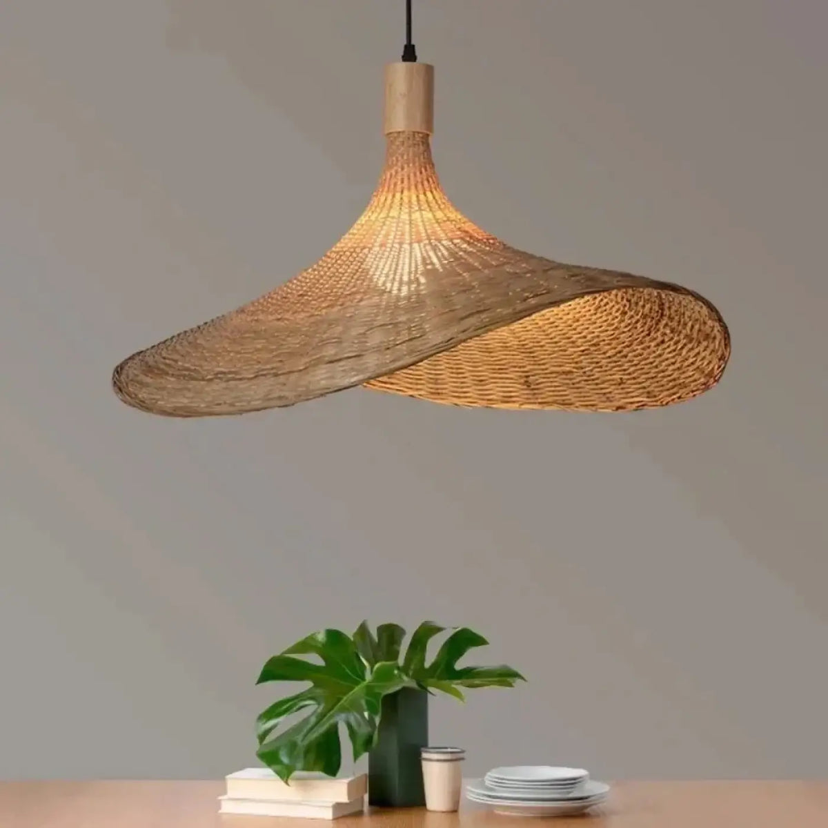 Suspension en Rotin Ondulée – Fima