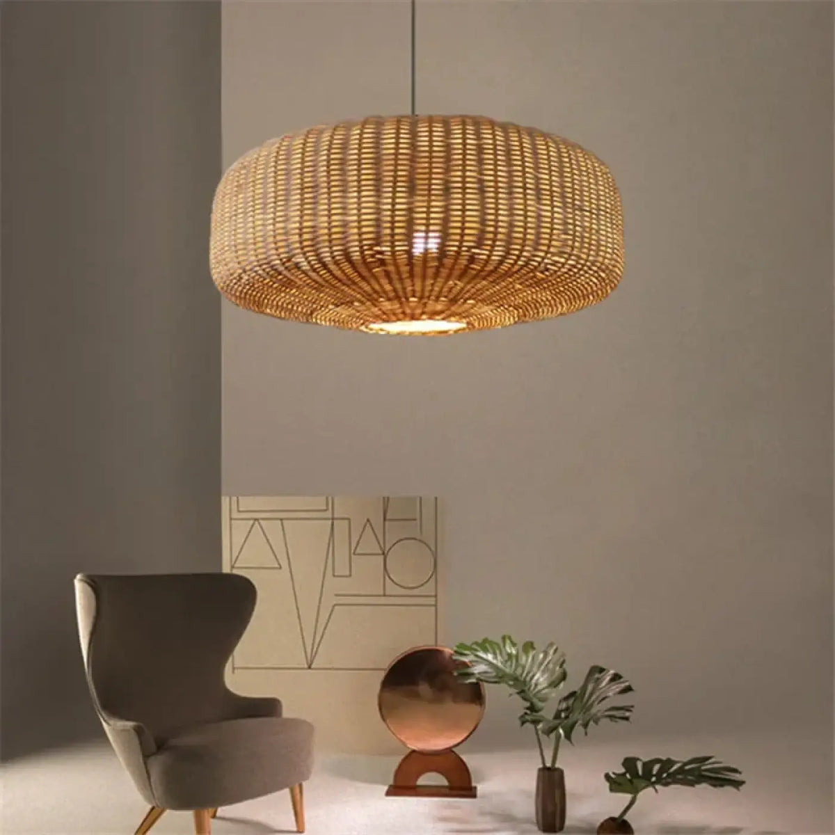 Suspension en Rotin Rond Zen – Kévane