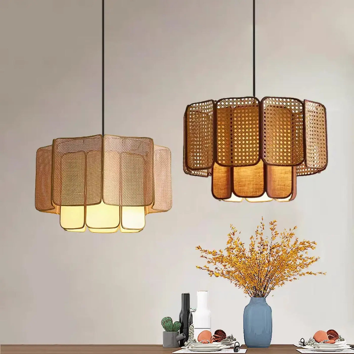 Suspension en Rotin Tressé Bohème Chic – Zarane