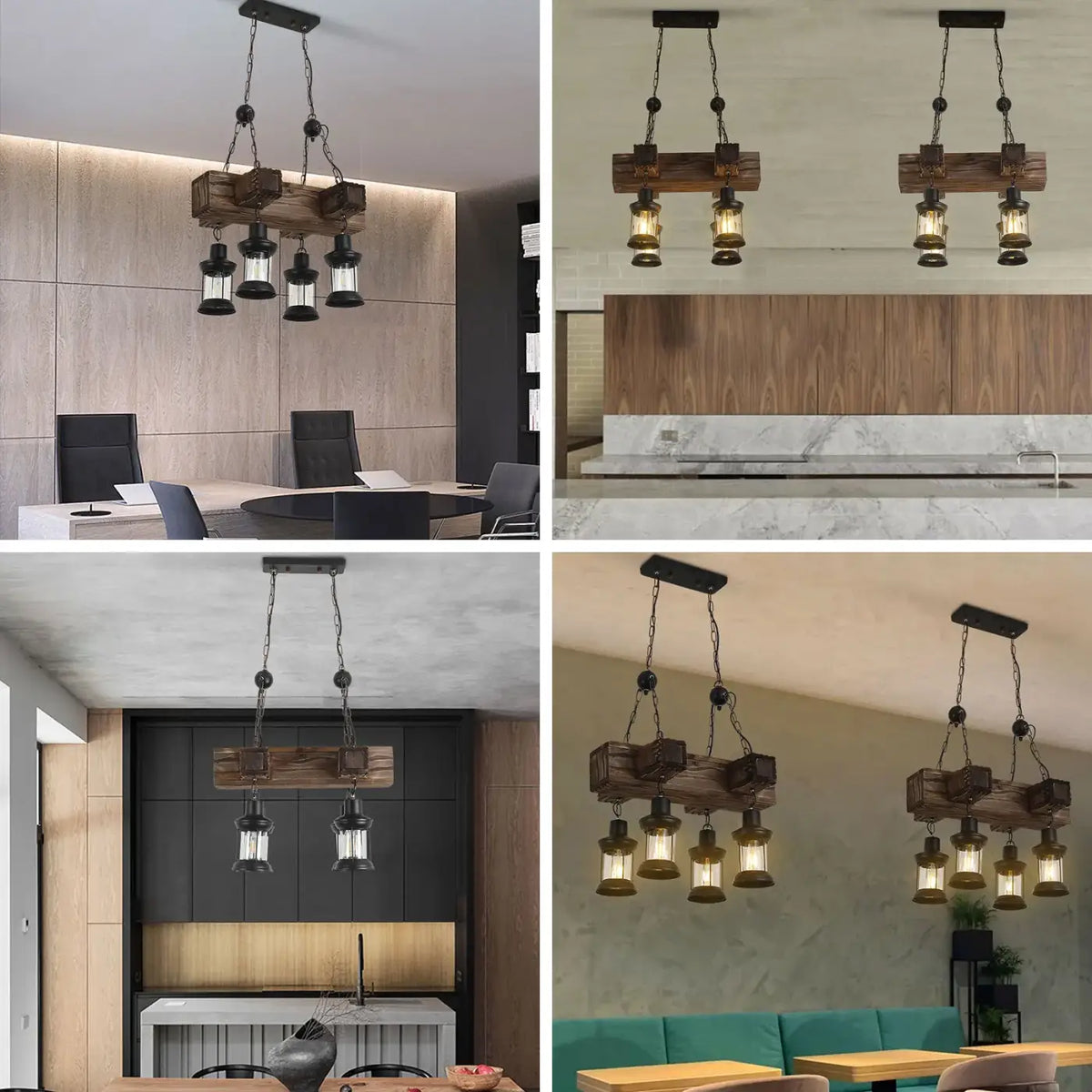 Suspension Lanterne Rustique en Bois – Larelle