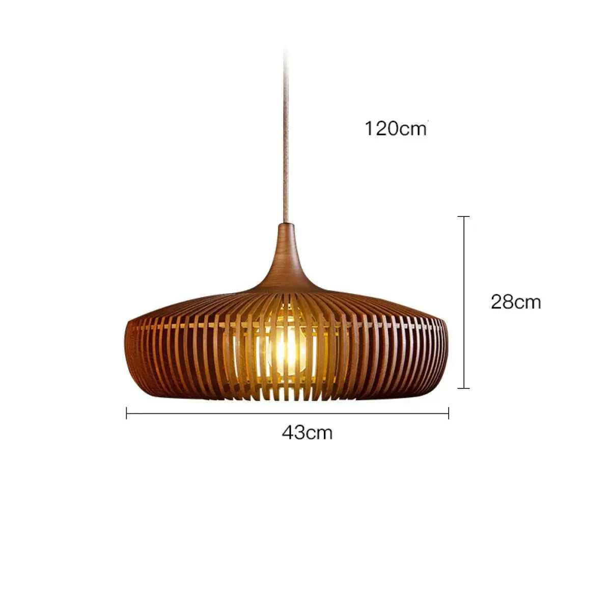 Suspension en Bois Naturel Tissé – Fisane