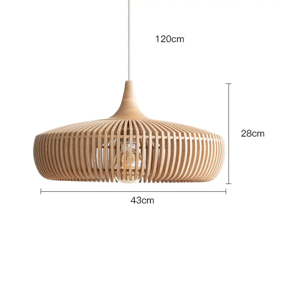 Suspension en Bois Naturel Tissé – Fisane