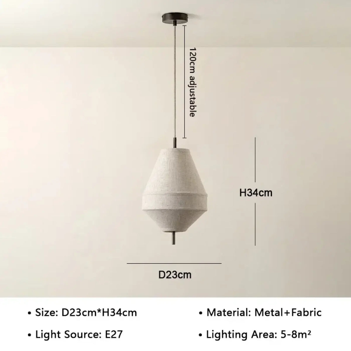 Suspension en Tissu Naturel Japonaise – Zimane