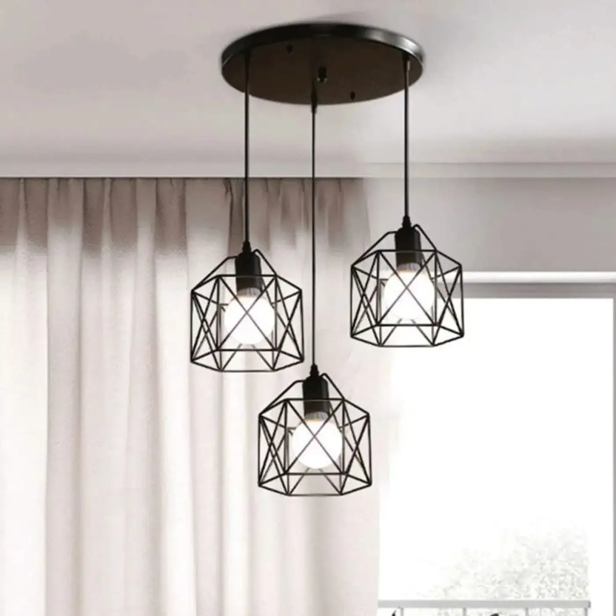 Suspension Trio Industrielle à Cages – Grola