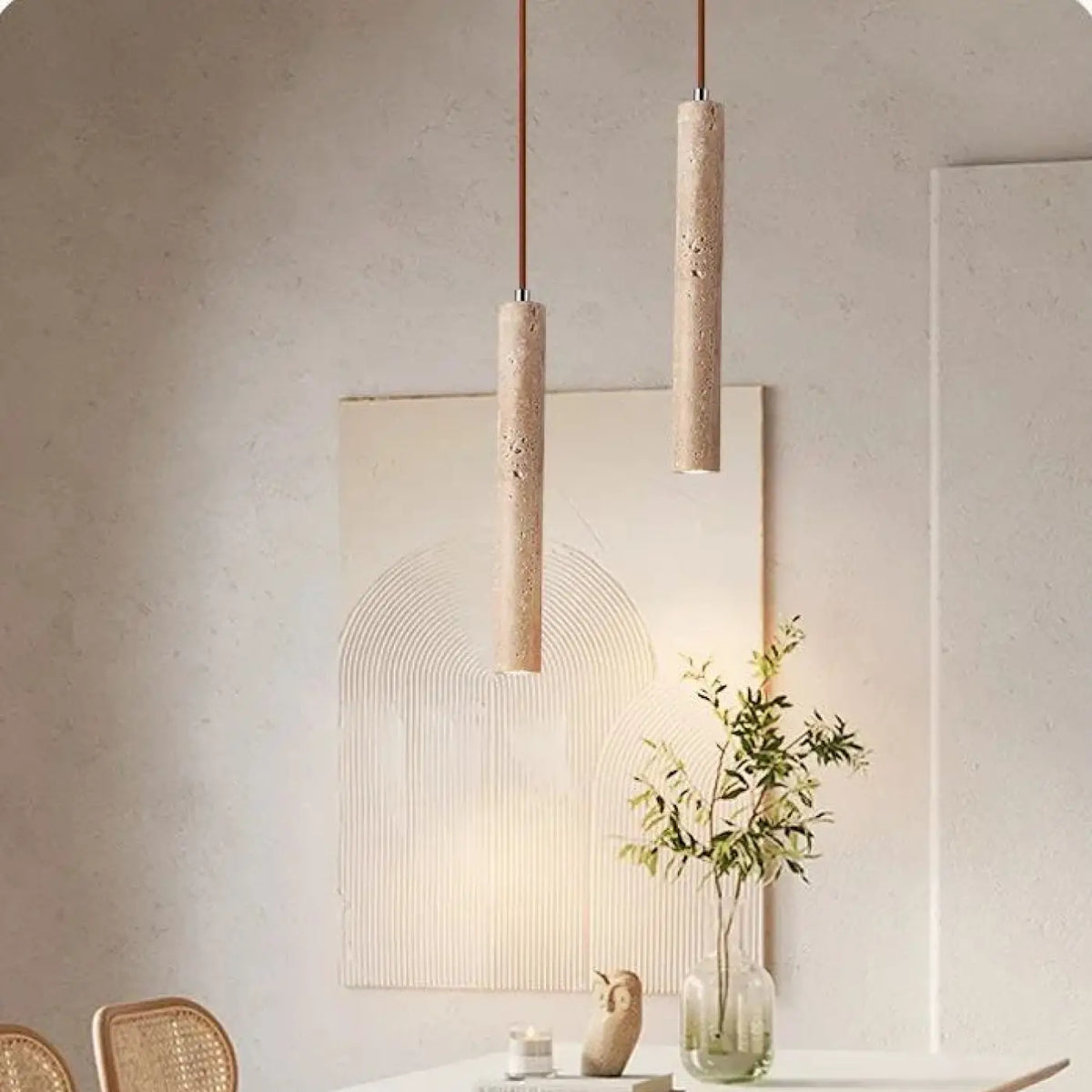Suspension Tube LED Effet Pierre – Fason