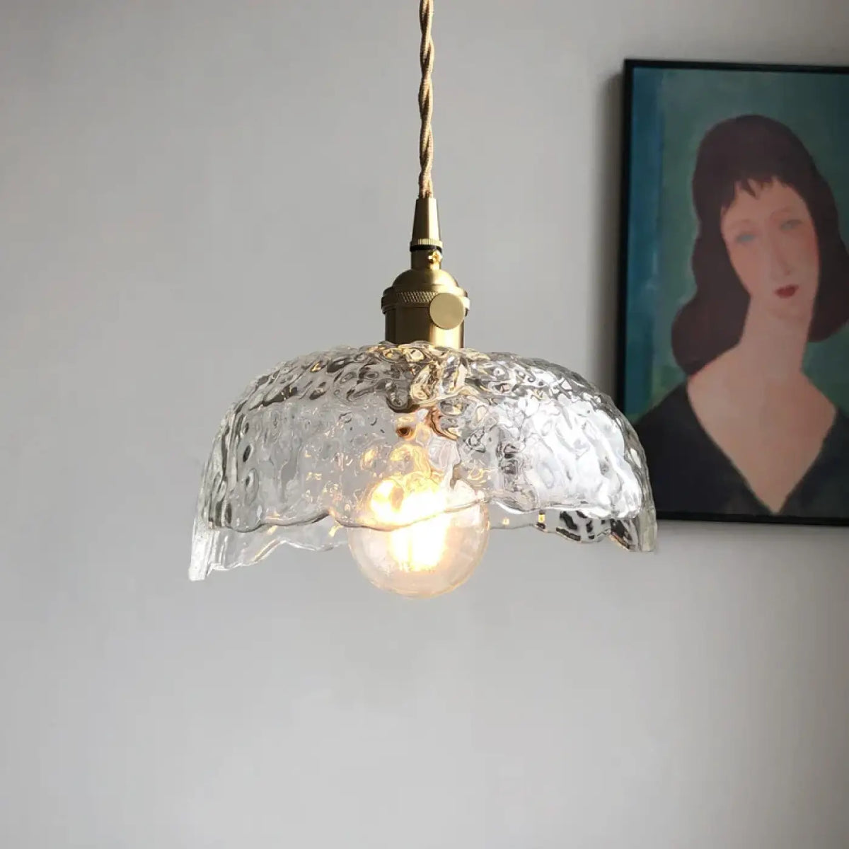 Suspension Rétro en Verre Martelé – Gredane