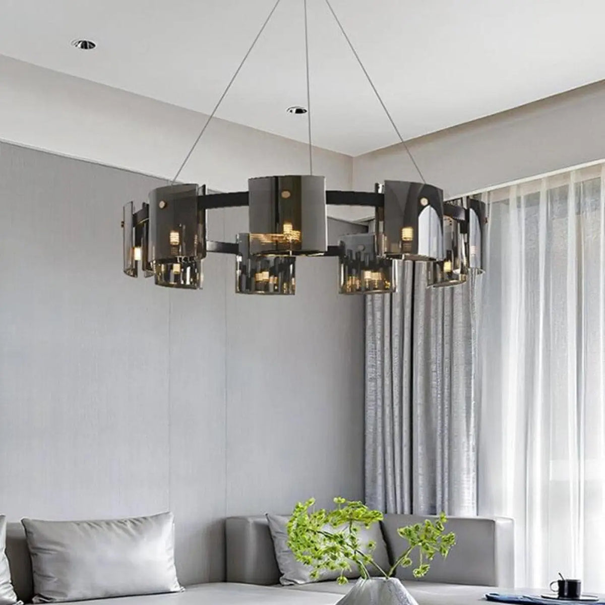 Suspension en Verre Noir – Plilio