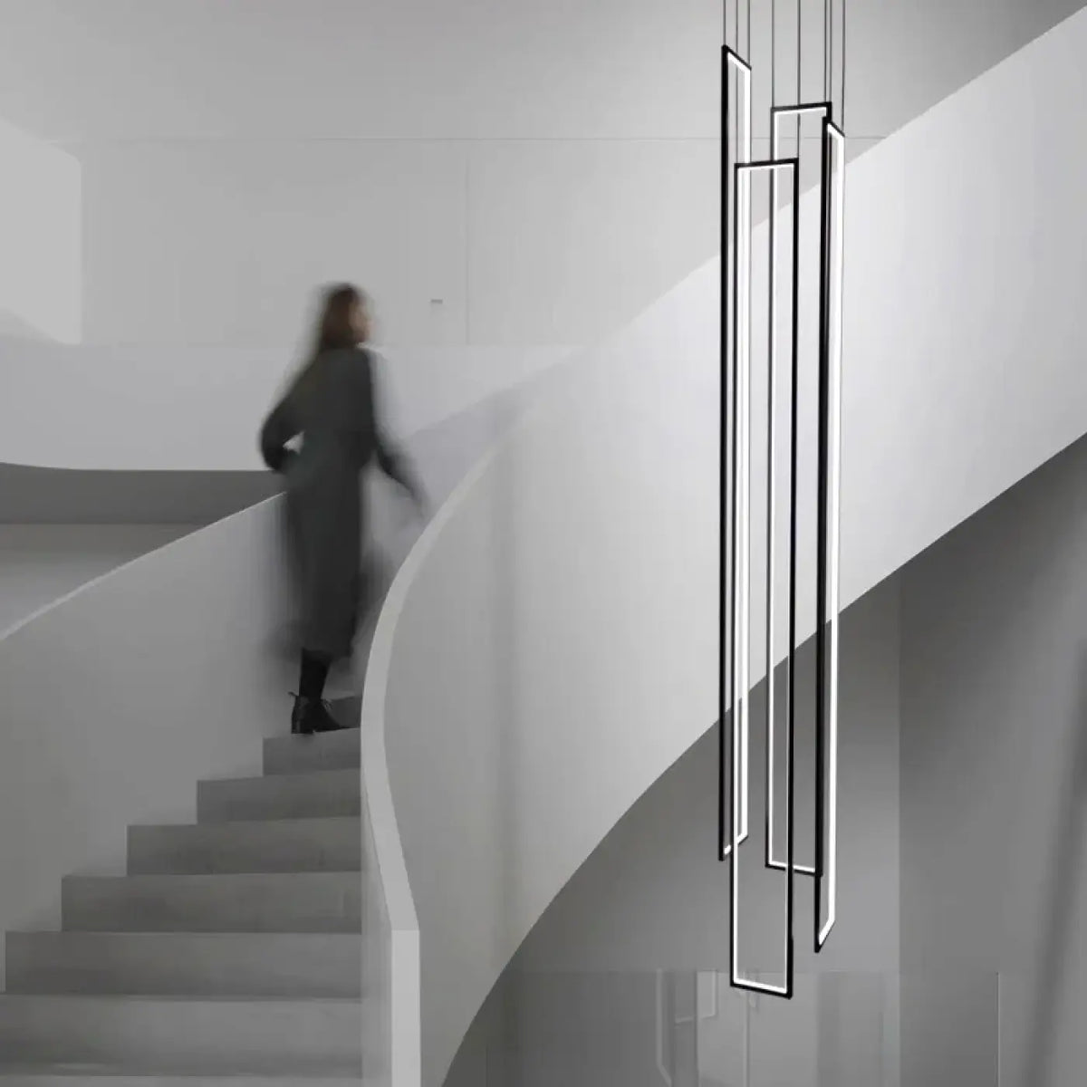 Suspension Verticale Noire Cadres LED – Derane