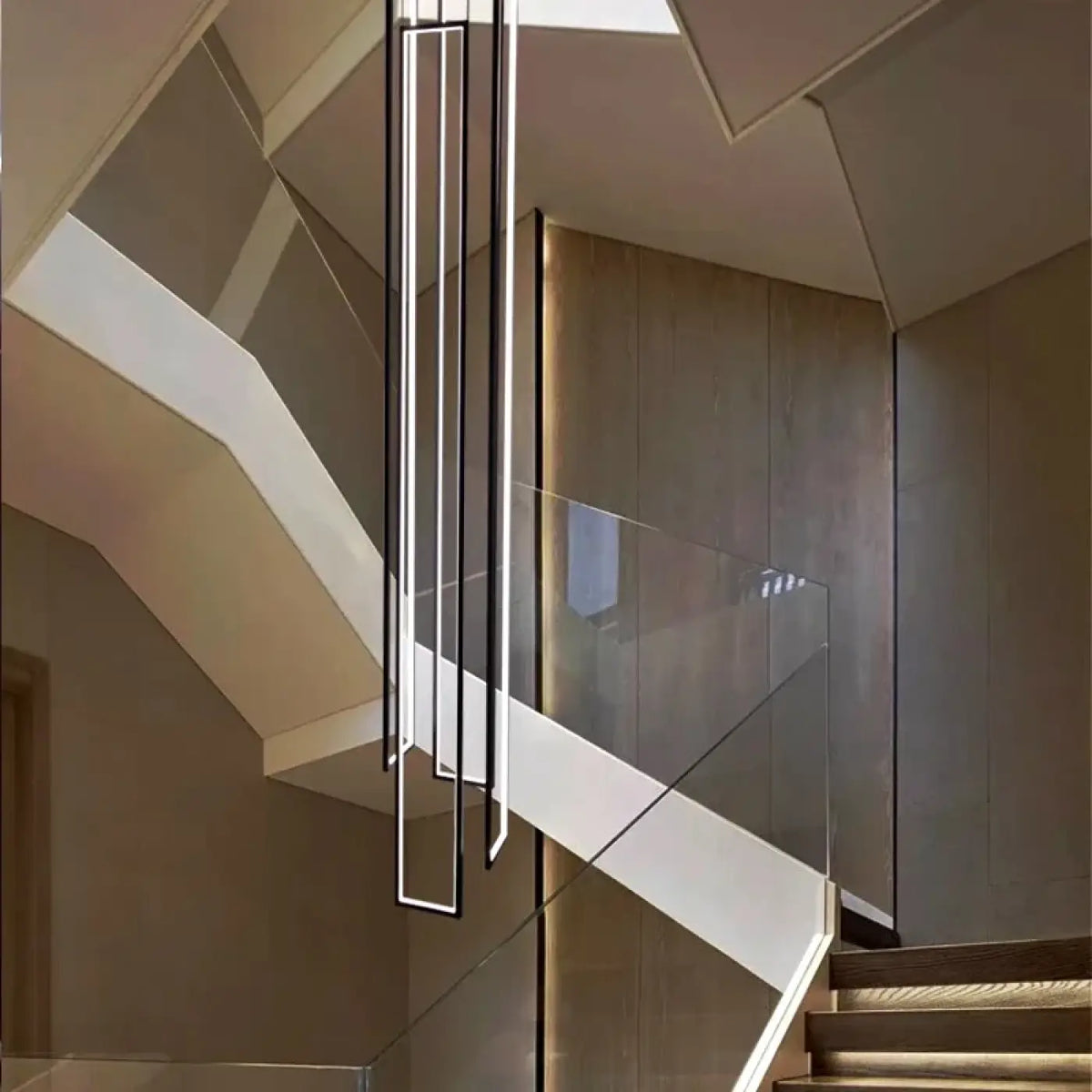 Suspension Verticale Noire Cadres LED – Derane