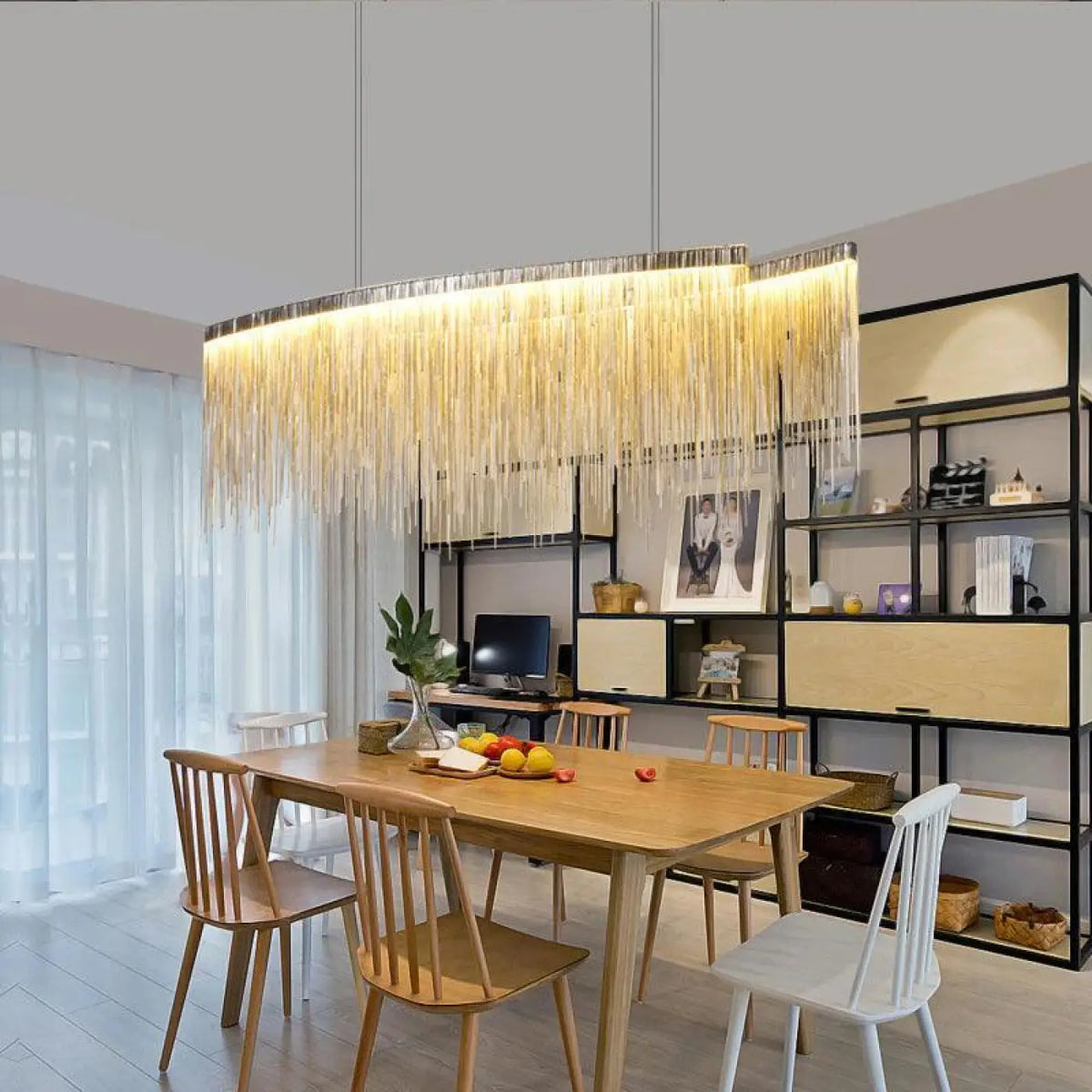 Suspension Design à Franges en Aluminium – Dérine
