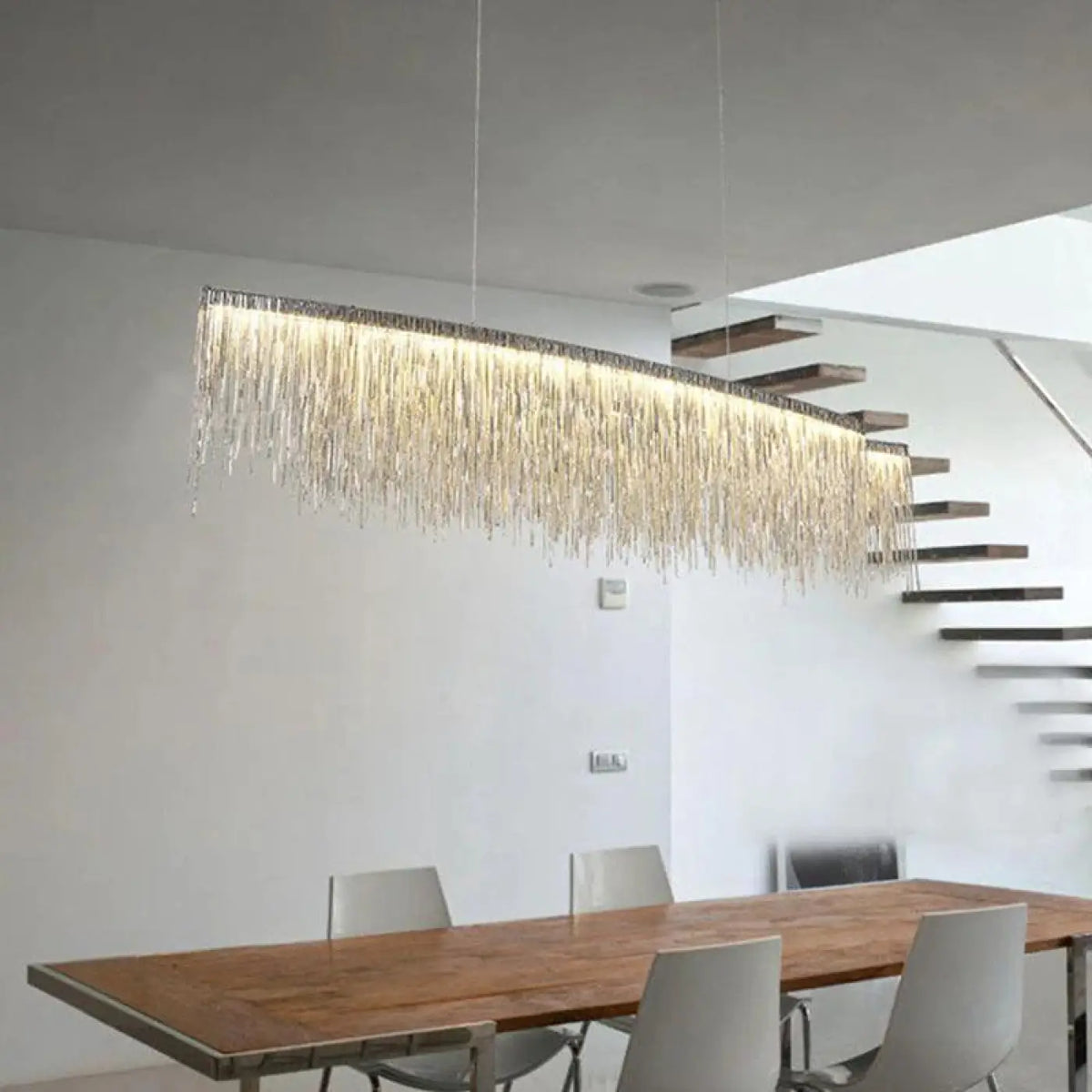 Suspension Design à Franges en Aluminium – Dérine