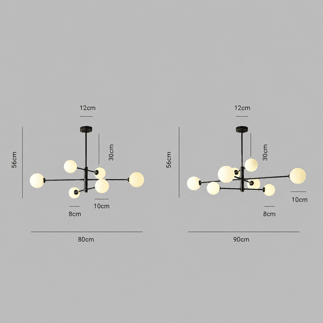 Lustre Moderne à Globes en Verre – Véga