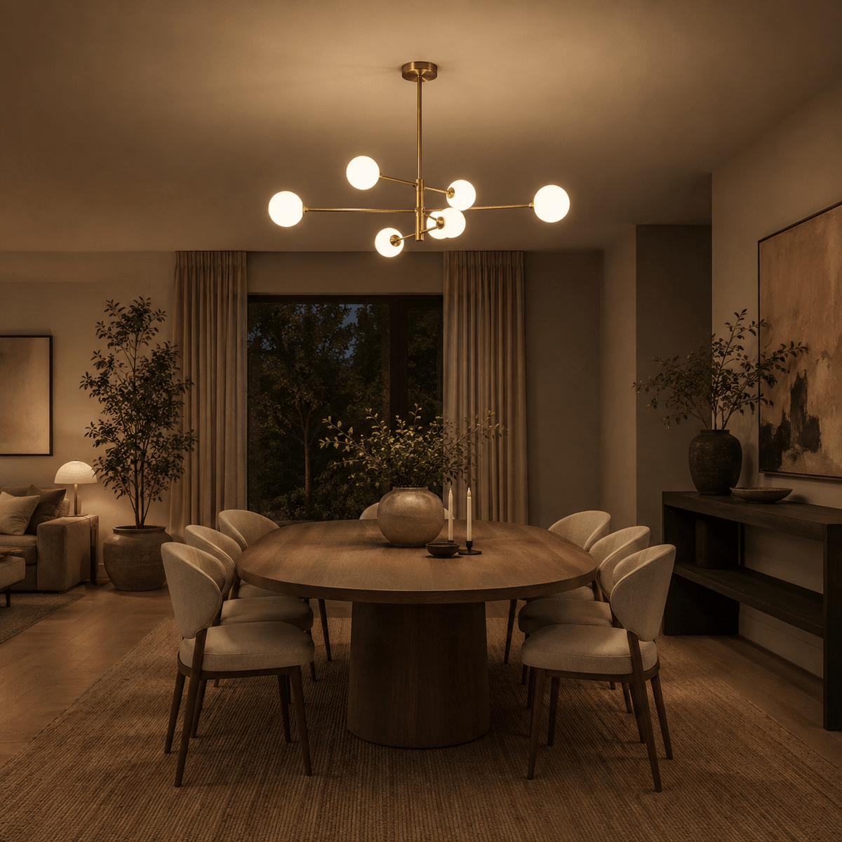 Lustre Moderne à Globes en Verre – Véga