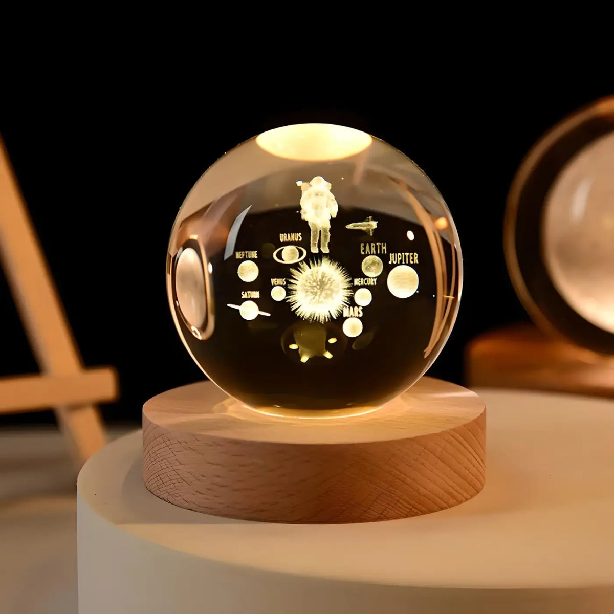 Veilleuse Système Solaire en Cristal – Troran