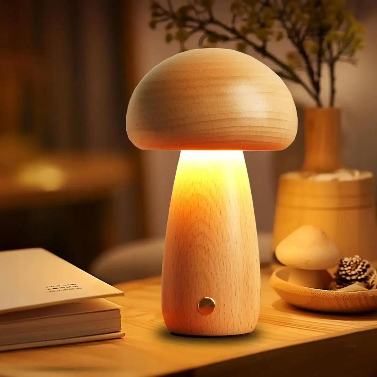 Veilleuse Champignon en Bois – Brono
