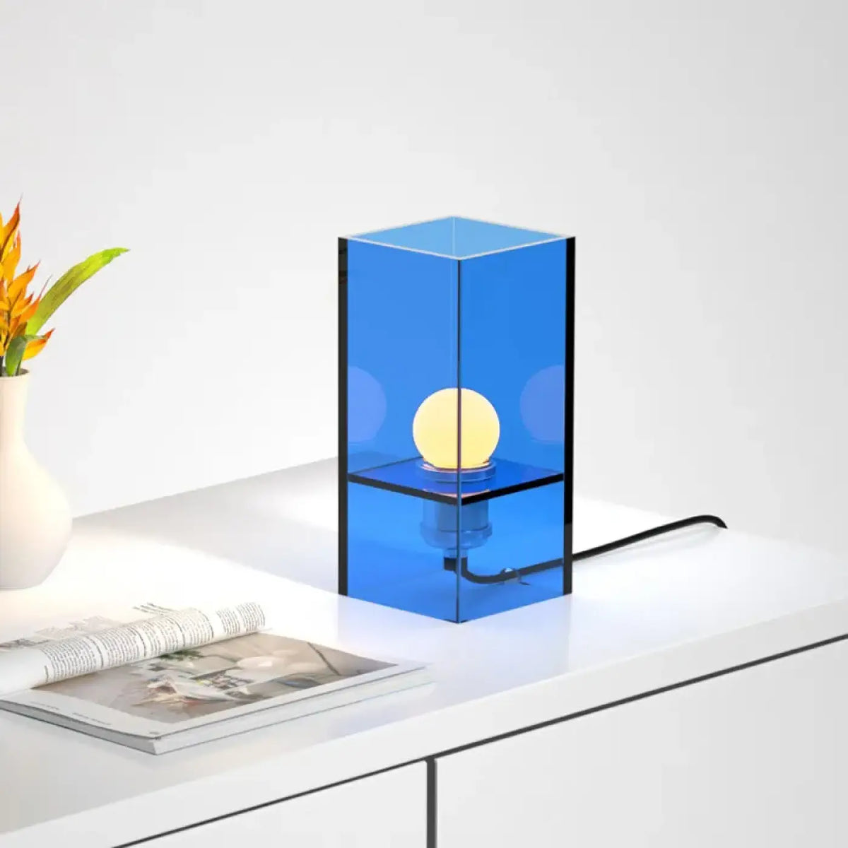 Veilleuse Cube en Verre Teinté – Trodan