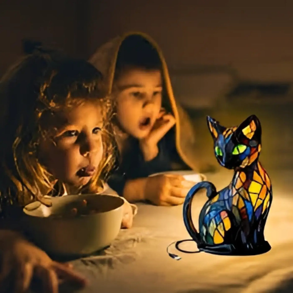 Veilleuse Chat en Résine – Plenine
