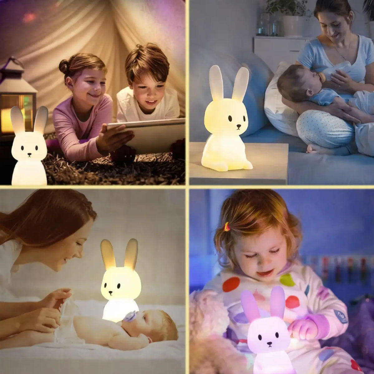 Veilleuse Lapin Multicolore – Plasine
