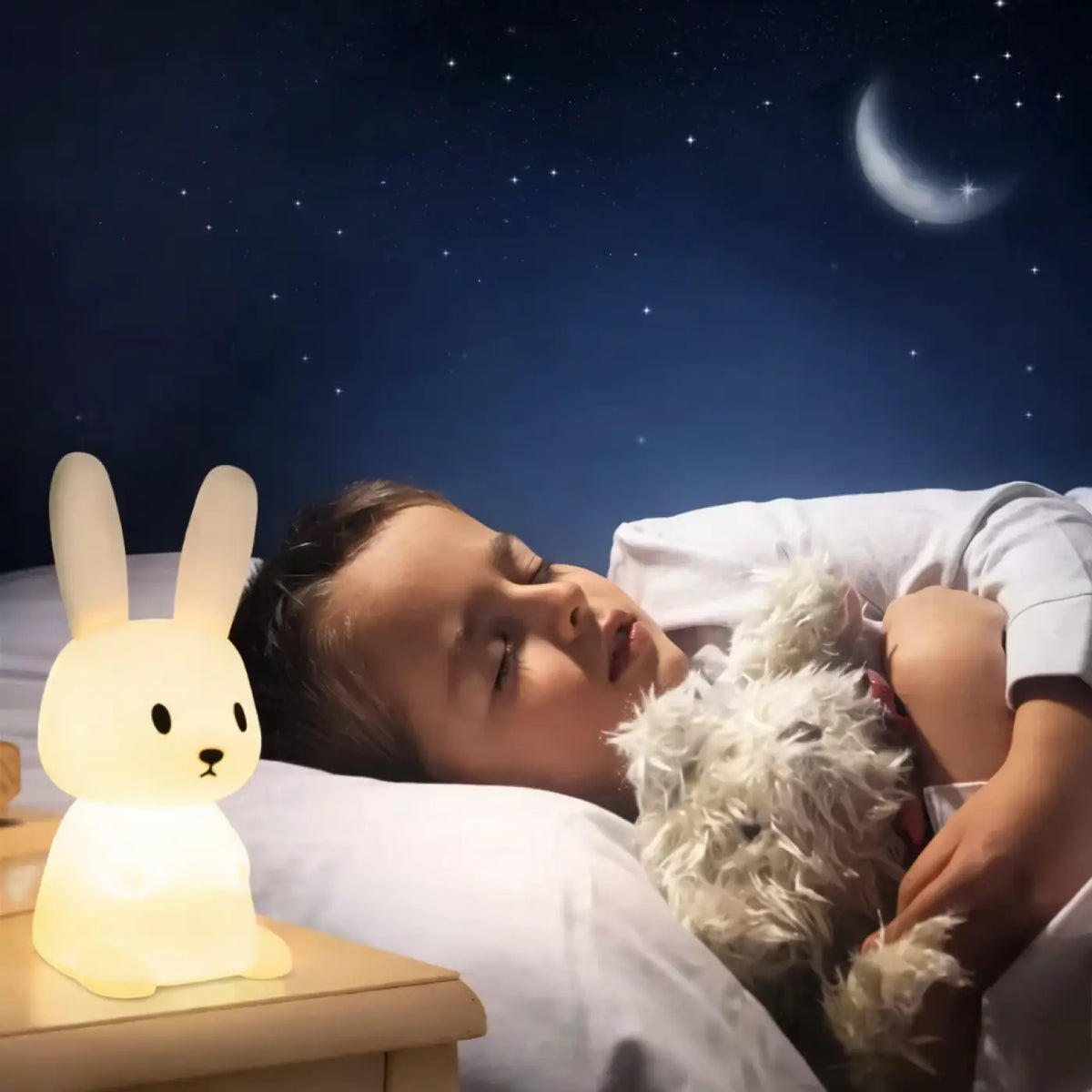 Veilleuse Lapin Multicolore – Plasine